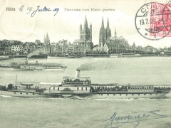 Köln Panorama vom Rhein gesehen