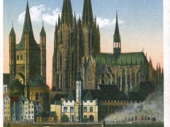 Köln am Rhein Dom St Martin und Stapelhaus