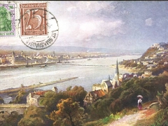 Koblenz Gesamtansicht Künstlerkarte