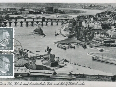 Koblenz Rh Blick auf das deutsche Eck und Adolf H Brücke