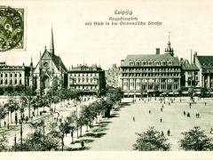 Leipzig Augustusplatz mit Blick auf die Grimmasche Strasse
