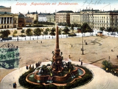 Leipzig Augustusplatz mit Mendelbrunnen