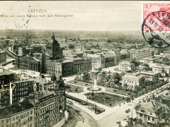 Leipzig Blick vom neuen Rathaus nach dem Reichsgericht