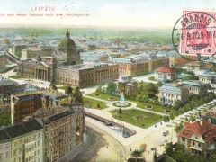 Leipzig Blick vom neuen Rathaus nach dem Reichsgericht