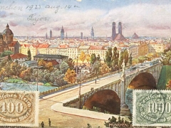 München Ansicht Künstlerkarte