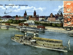 Mainz Rheinansicht mit Salonbooten