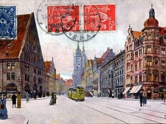 Nürnberg Königsstrasse mit Lorenzkirche