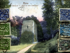 Riesa Stadtpark Reste der alten Stadtmauer