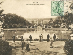 Stuttgart Anlagensee mit kgl Schloss