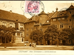 Stuttgart alter Schlossplatz und Schillerdenkmal