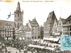 Trier a d Mosel Hauptmarkt mit Gangolfkirche u Rotes Haus
