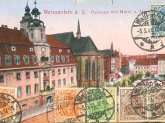 Weissenfels Rathaus mit Markt