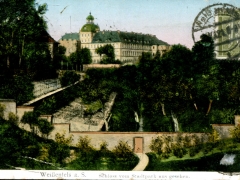 Weissenfels a S Schloss vom Stadtpark aus gesehen