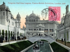 London 1908 Franco British Exhibition Congress Hall from Lagoon
