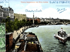 London Victoria Embankment and River