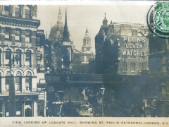 London View looking up Ludgate Hill showing St Paul's Cathedral