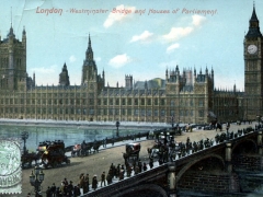 London Westminster Bridge and Houses of Parliament