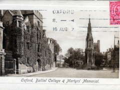 Oxford Balliol College Martyrs' Memorial