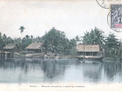 Saigon Maisons annamites a bord de l'Arroyo