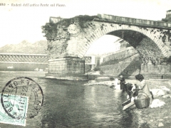 Belluno Ruderi dell'antico Ponte sul Piave