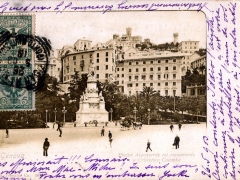 Genova Piazza Acquaverde col monumento a Cristoforo Colombo