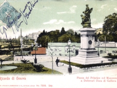Genova Piazza del Principe col Monumento a Deferrari Duca di Galliera