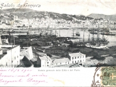 Genova Veduta generale della Citta e del Porto