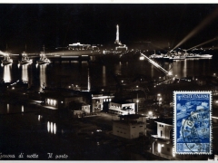 Genova di notte Il porto