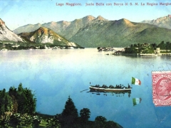 Lago Maggiore Isola Bella con Barca di S M La Regina Margherita