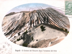 Napoli Il Cratere del Vesuvio dopo l'eruzione del 1906