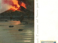 Napoli L'eruzione del Vesuvio Aprile 1906