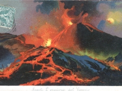 Napoli L'eruzione del Vesuvio