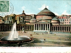 Napoli Piazza del Plebiscito e Basilica di S Francesco di Paola