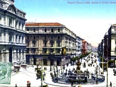 Napoli Piazza delia Borsa e Corso Umberto I
