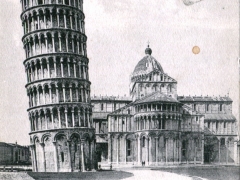 Pisa Campanile e parte posteriore del Duomo