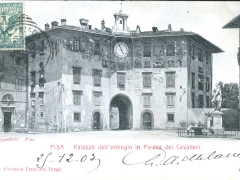 Pisa Palazzo dell'orologio in Piazza dei Cavalieri