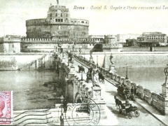 Roma Castel S Angelo e Ponte omonimo sul Tevere