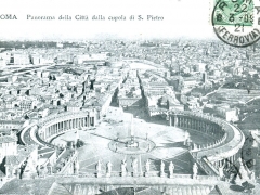 Roma Panorama della Citta dalla cupola di S Pietro