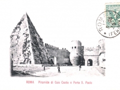 Roma Piramide di Caio Cestio e Porta S Paolo