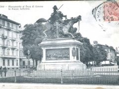 Torino Monumento al Duca di Genova in Piazza Solferino