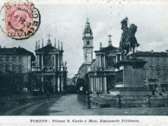 Torino Piazza s Carlo e Mon Emanuele Filiberto