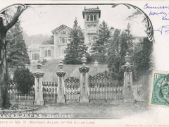 Montreal Residence of Mr H Montagu Allan of the Allan Line