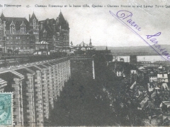 Quebec Chateau Frontenac et la basse ville