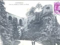Pont du chateau et rochers du Bock