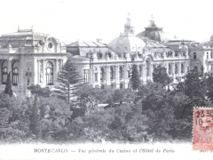 Monte Carlo Vue generale du Casino et l'Hotel de Paris