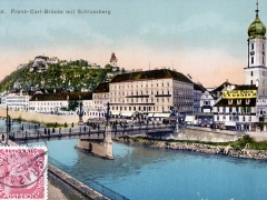 Graz Franz Carl Brücke mit Schlossberg