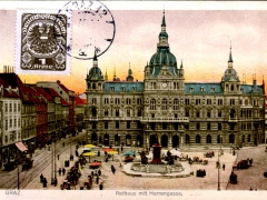 Graz Rathaus mit Herrengasse