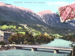 Innsbruck Innbrücke mit Nordkette