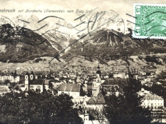 Innsbruck mit Nordkette Karwendel vom Berg Isel