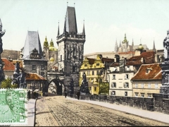 Prag Karlsbrücke mit Kleinseitner Brückenturm